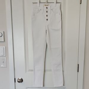Madewell Skinny Crop 10" High Rise White Jeans